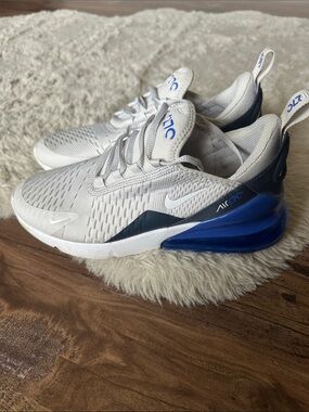 Nike Kids Air Max 270 in White and Blue Accents